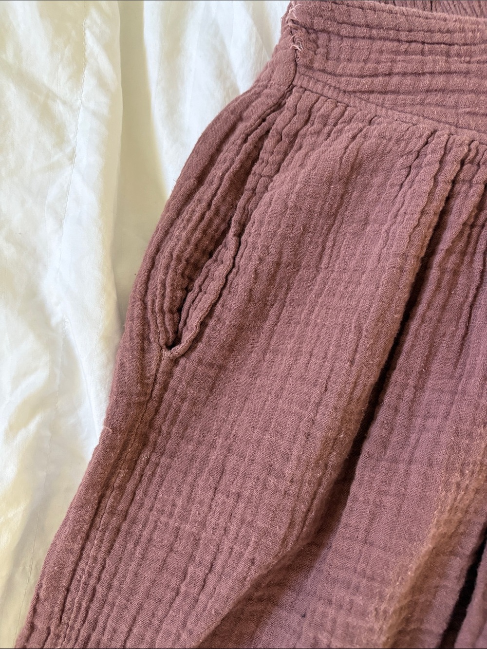 Cotton Flower Mauve Textured Cotton Top with Lion Logo - Picture 3 of 4